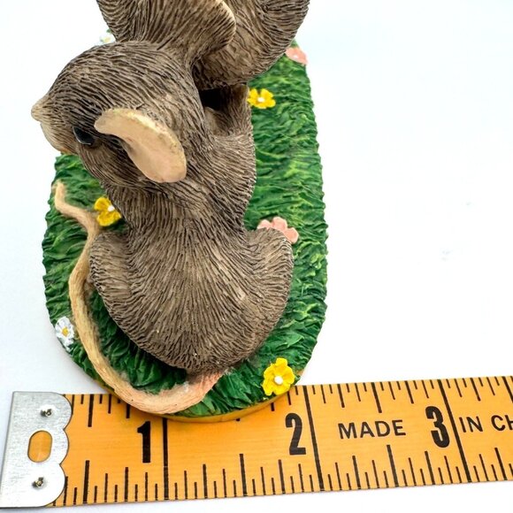 Charming Tails Silvestri Figurine Cattails Catapult Dean Griff  Mice 87/448 Vtg - Picture 6 of 12